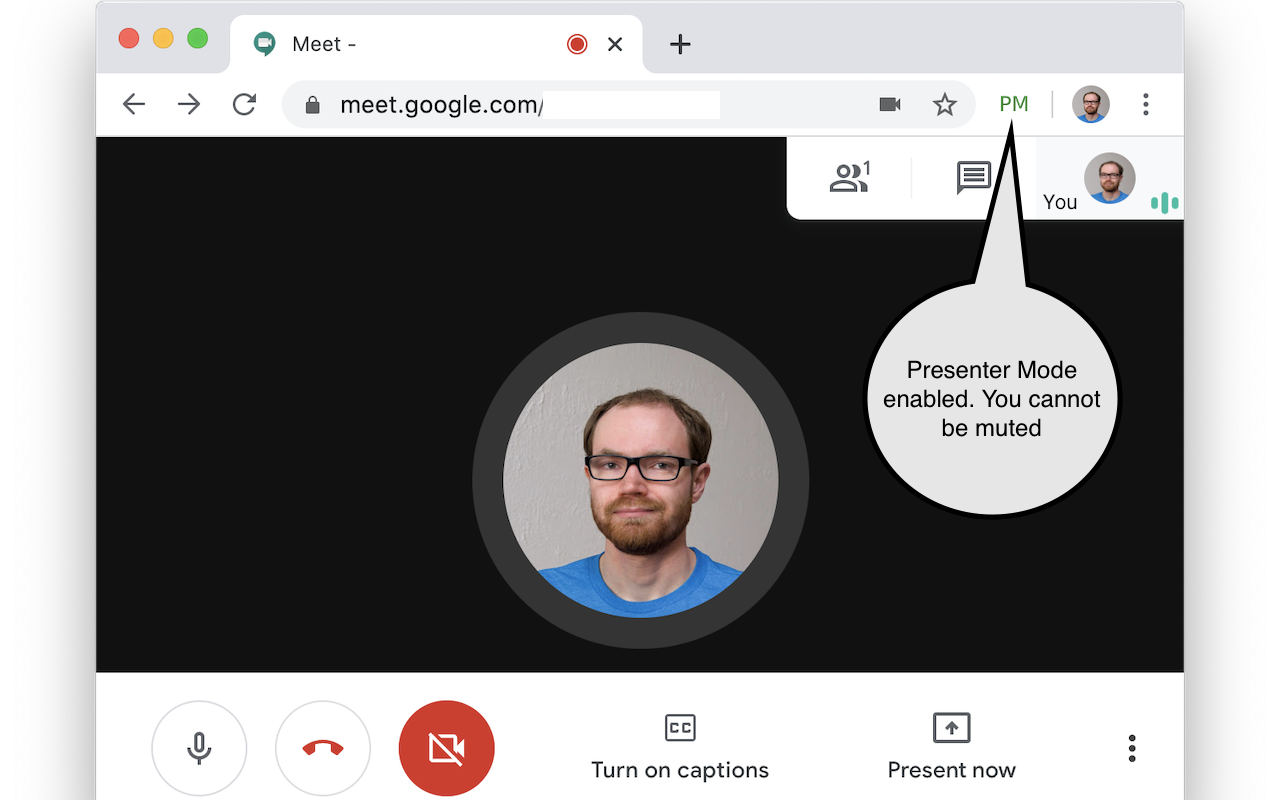 Google Meet Presenter Mode截图2