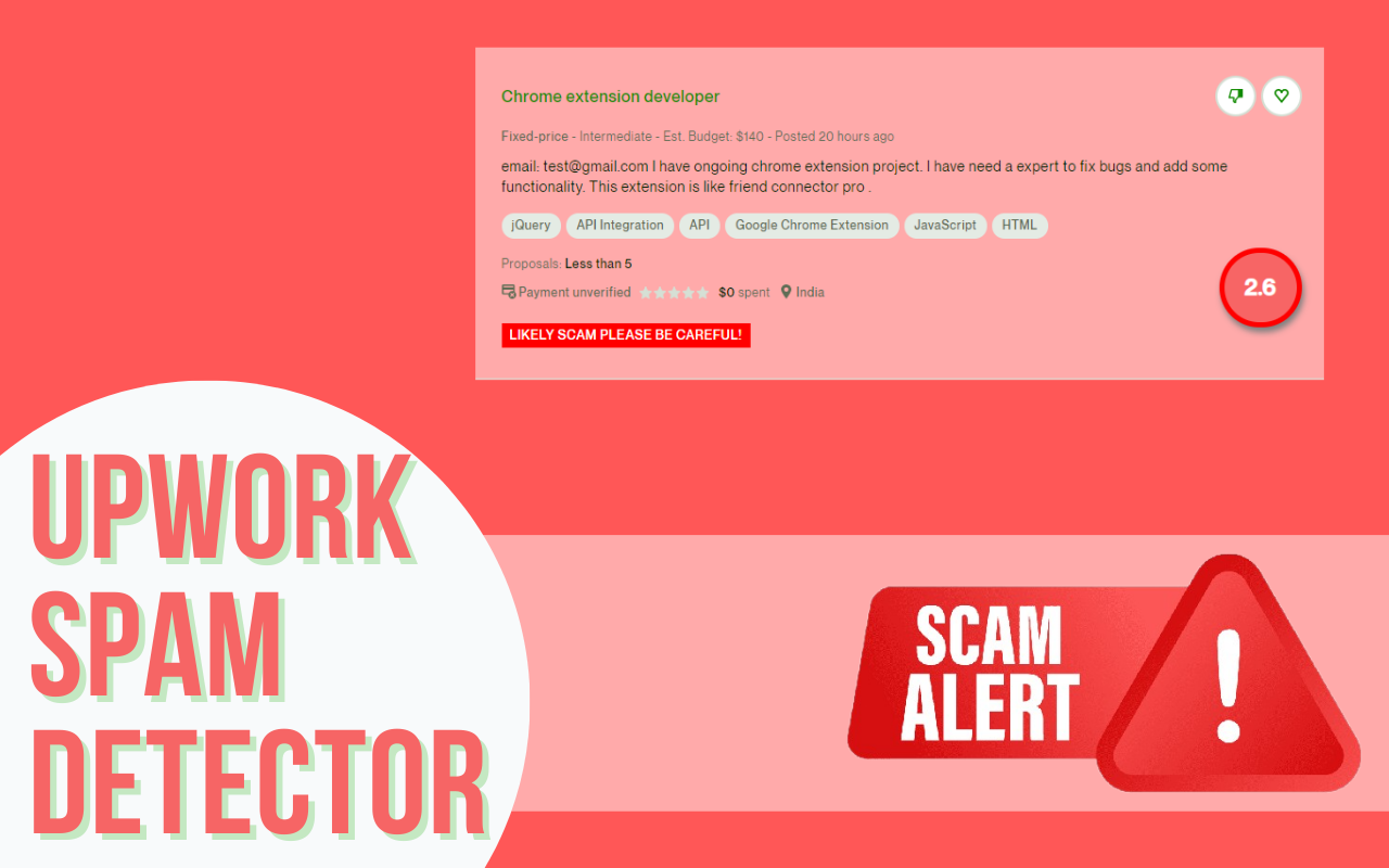 Upwork Job Scorer & Spam Detector截图1