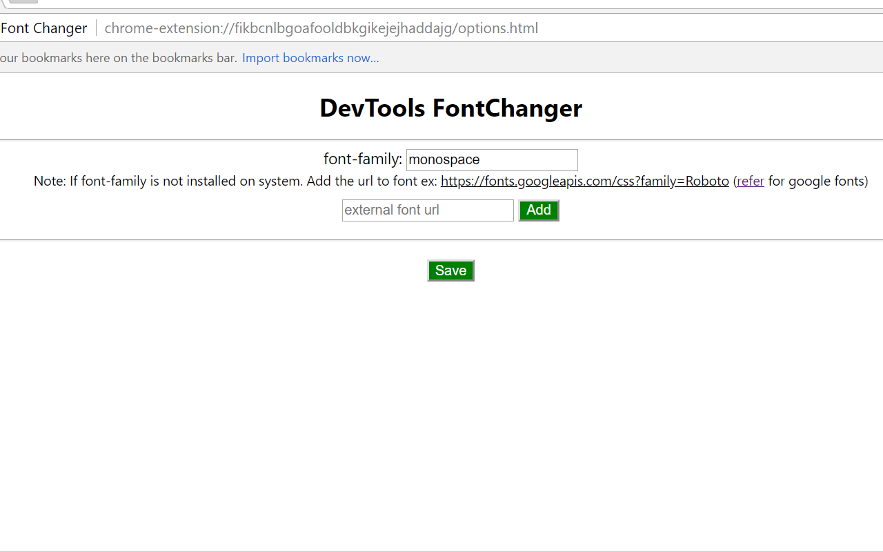 DevTools Font Changer截图1