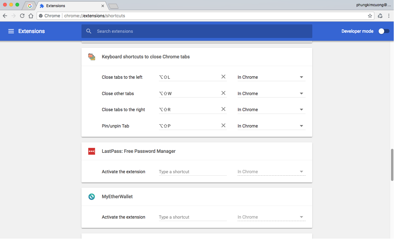 Keyboard shortcuts to manage Chrome tabs截图2