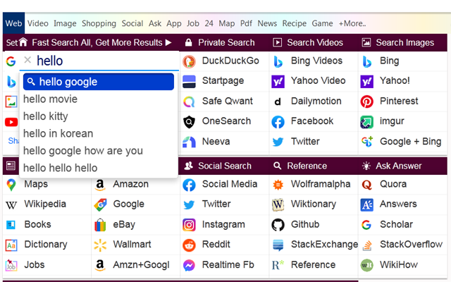 Search Engine AI Chat Web Video Image Social截图1