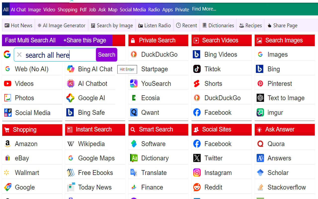 Search Engine AI Chat Web Video Image Social截图3
