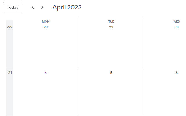 Custom Week Number - Google Calendar截图2
