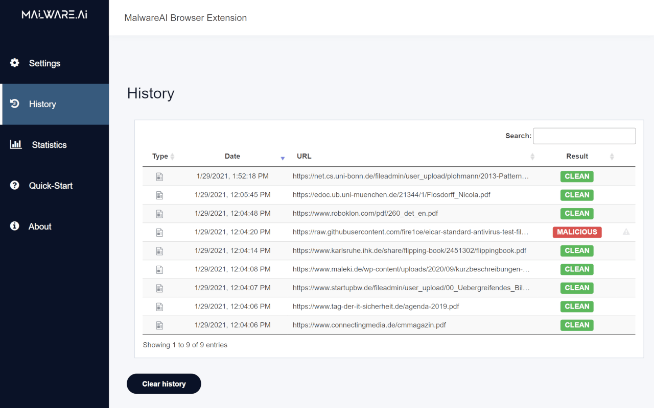 MalwareAI Browser Security截图1