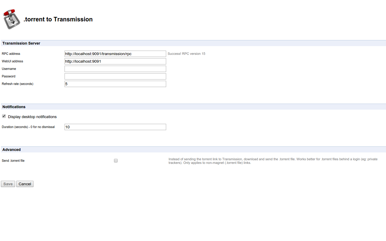 .torrent to Transmission截图1