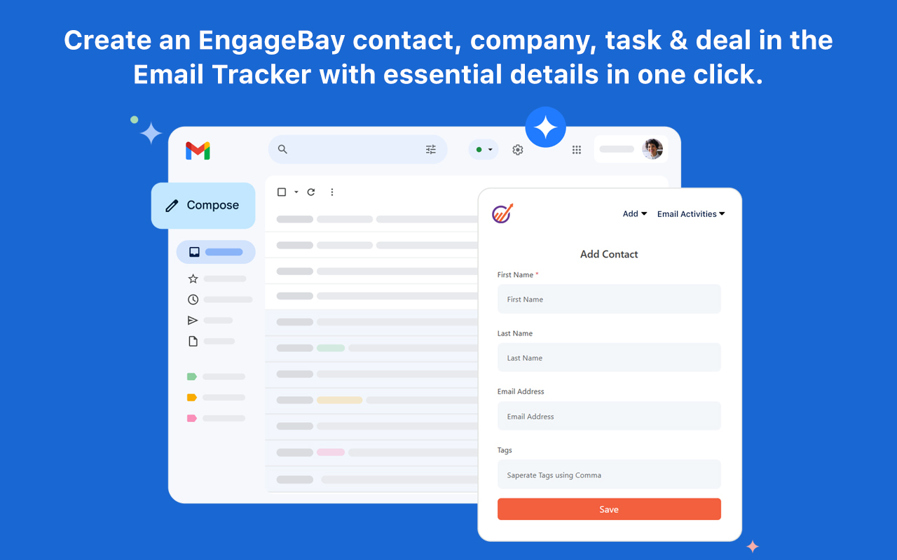 Free Email Tracker for Gmail - EngageBay截图1