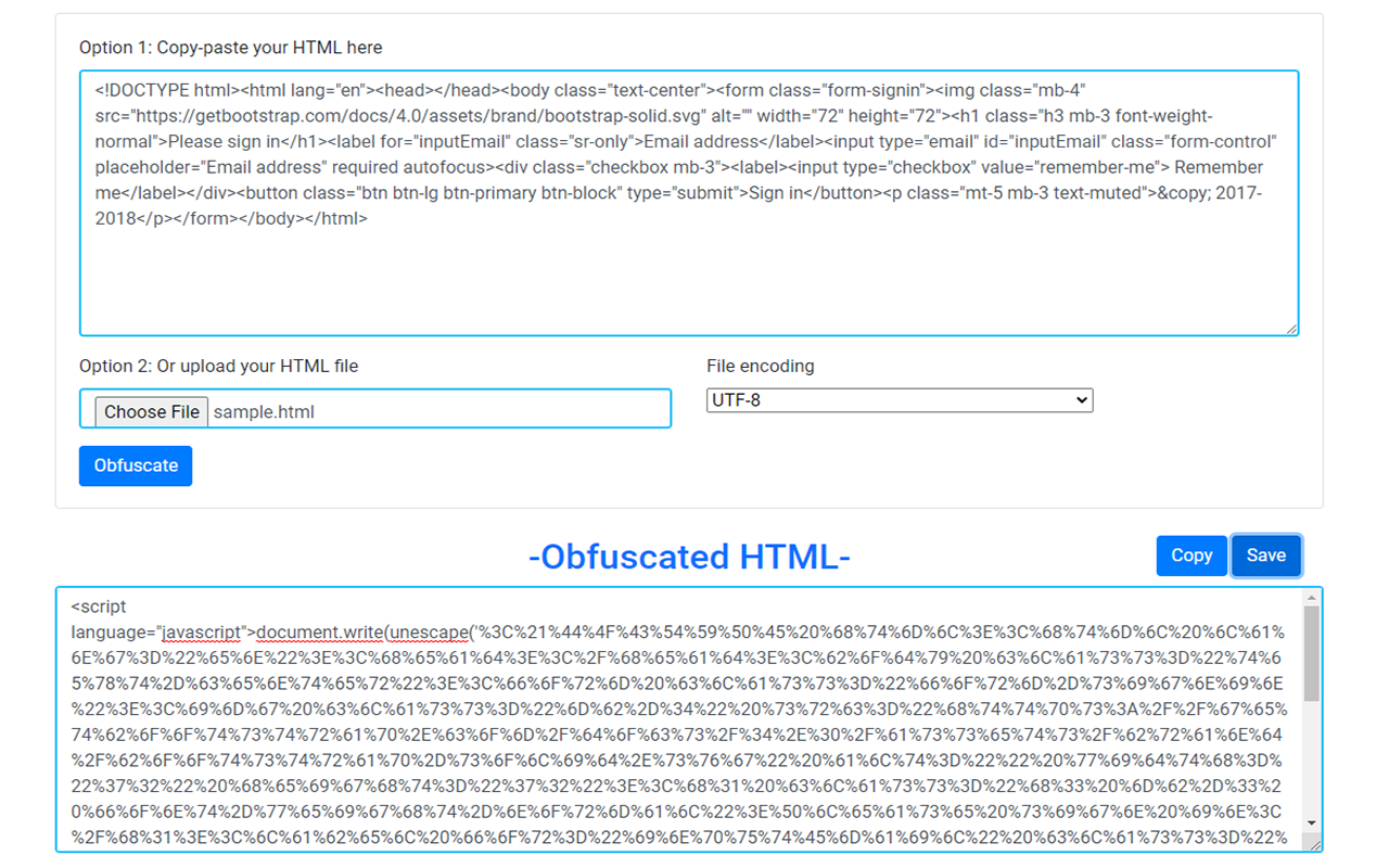 HTML 混淆器截图1