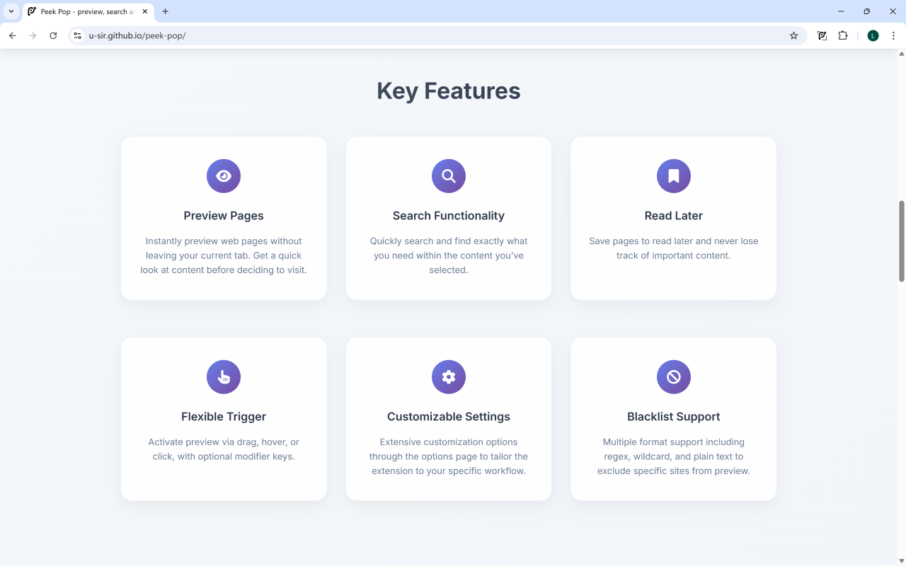 Peek Pop - 链接预览｜搜索｜稍后阅读截图2