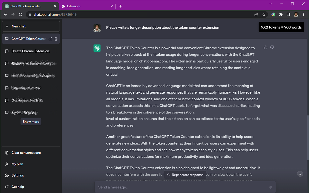 ChatGPT Token Counter截图1