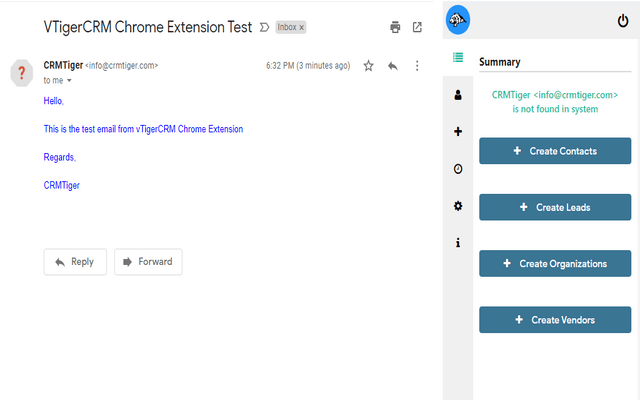 CRMTiger - Gmail Plugin for vTiger CRM截图3
