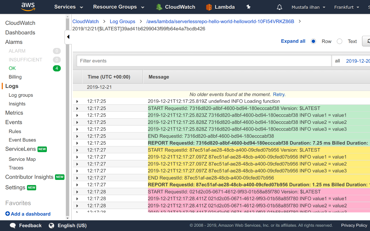 Colorize AWS CloudWatch Logs截图2