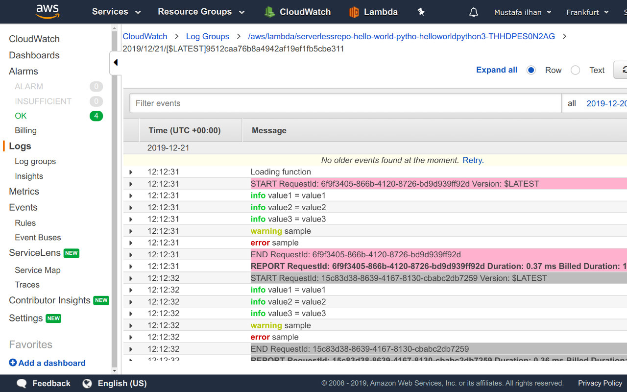 Colorize AWS CloudWatch Logs截图4