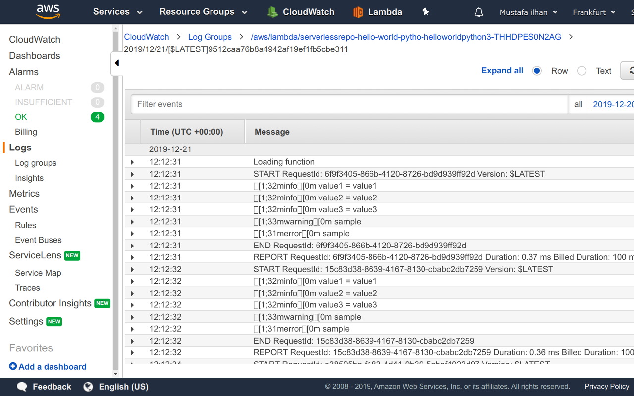 Colorize AWS CloudWatch Logs截图5