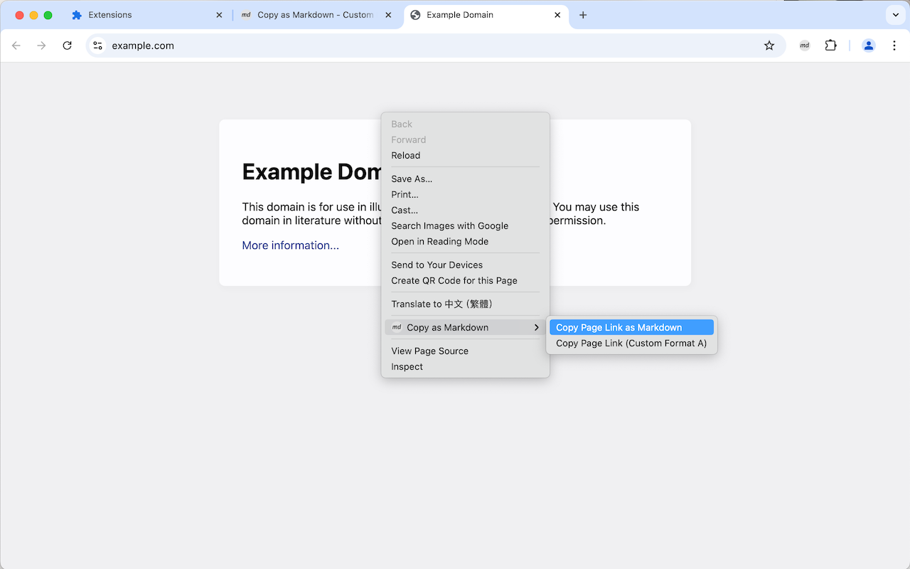 Copy as Markdown截图2