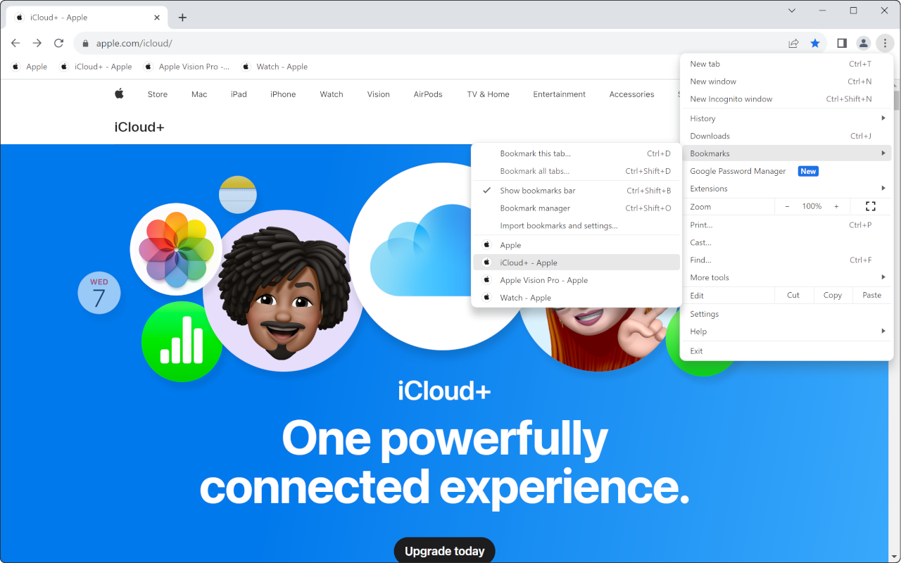 iCloud 书签截图2