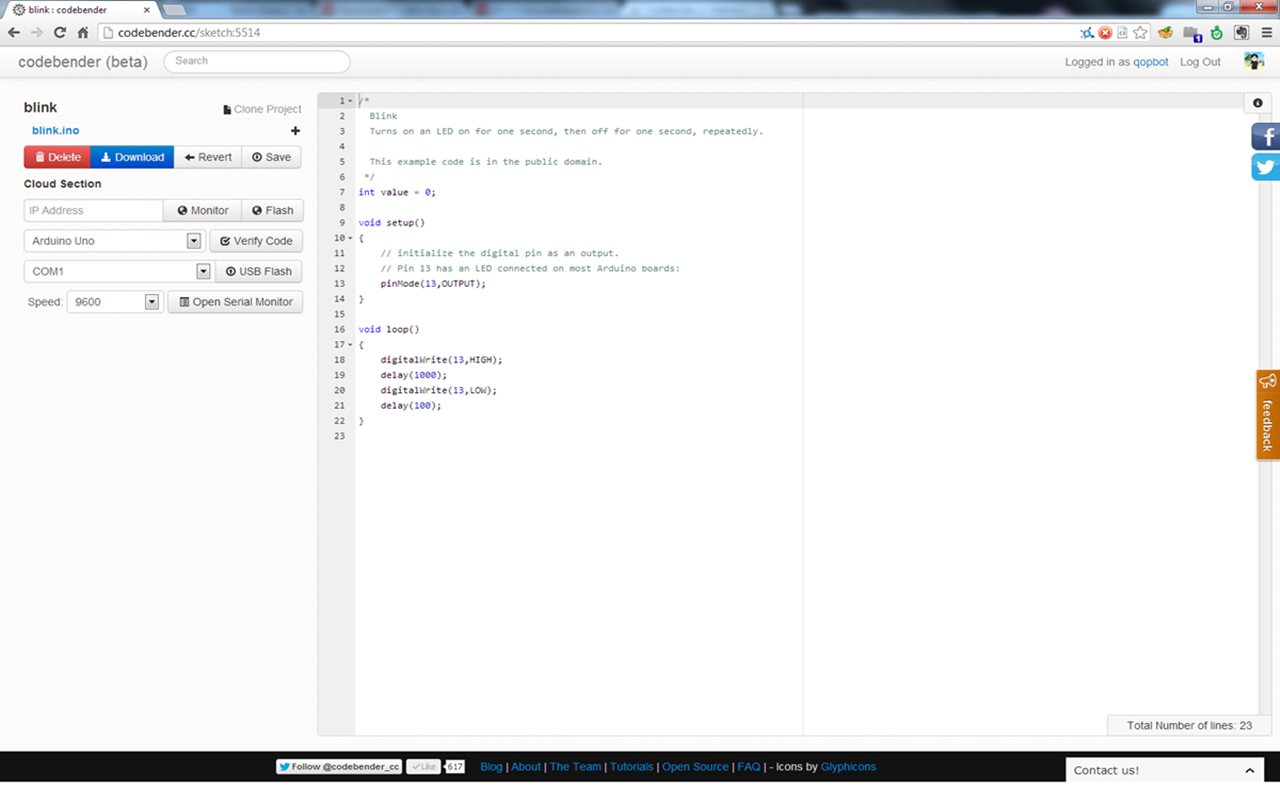 Codebender.cc Extension截图1