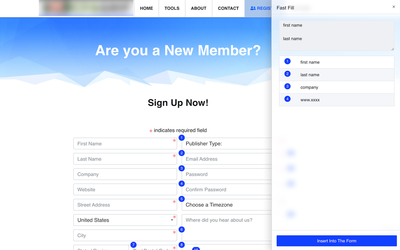 Fast Fill - Fill the form only with one click截图1