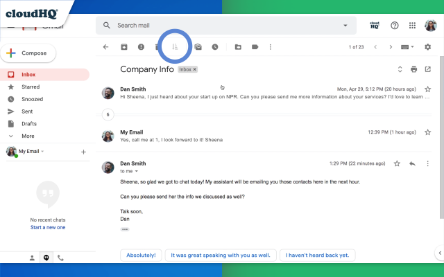 Conversation Thread Reversal for Gmail™ by cloudHQ截图1