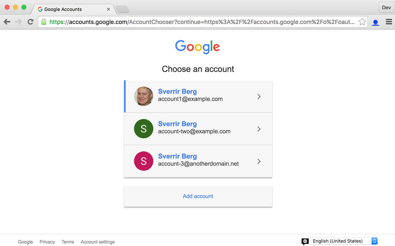 Google Account Chooser截图1