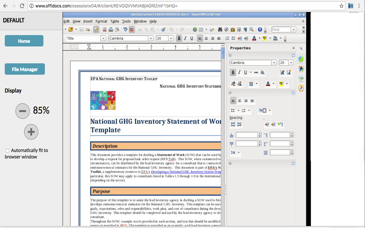 OpenOffice Writer在线为Word文档截图3