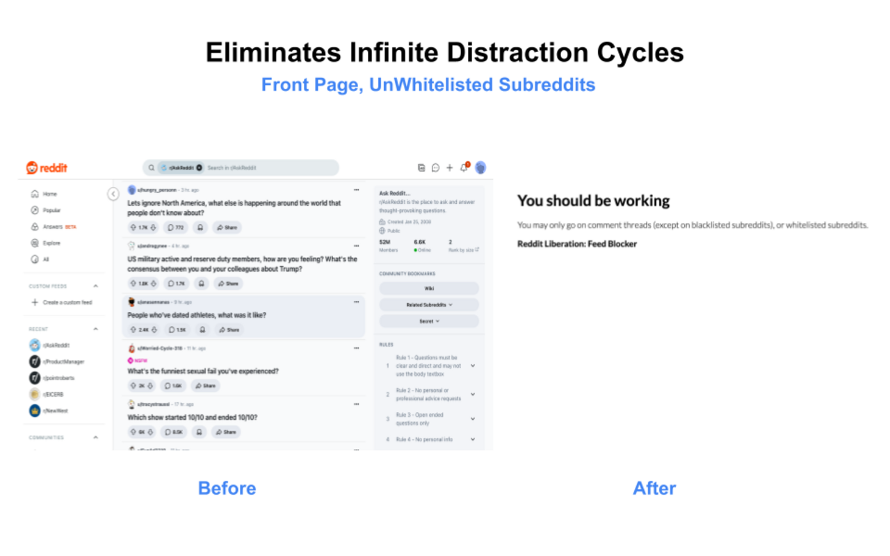 Reddit Liberation: Feed Blocker截图3