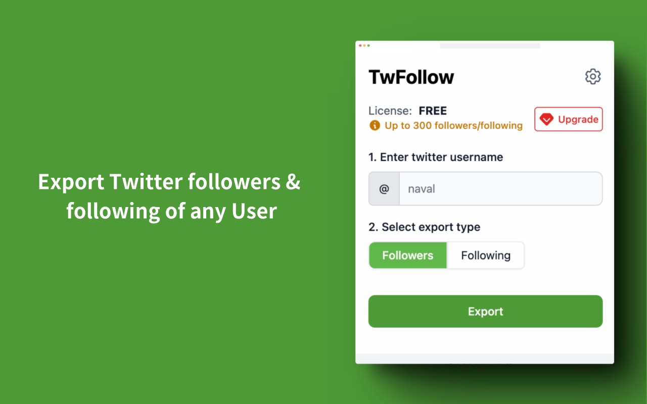 TwFollow: Export Twitter/X Followers截图1