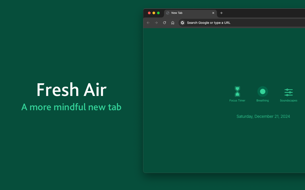 Fresh Air: Reset, breathe, focus - in every new tab截图3