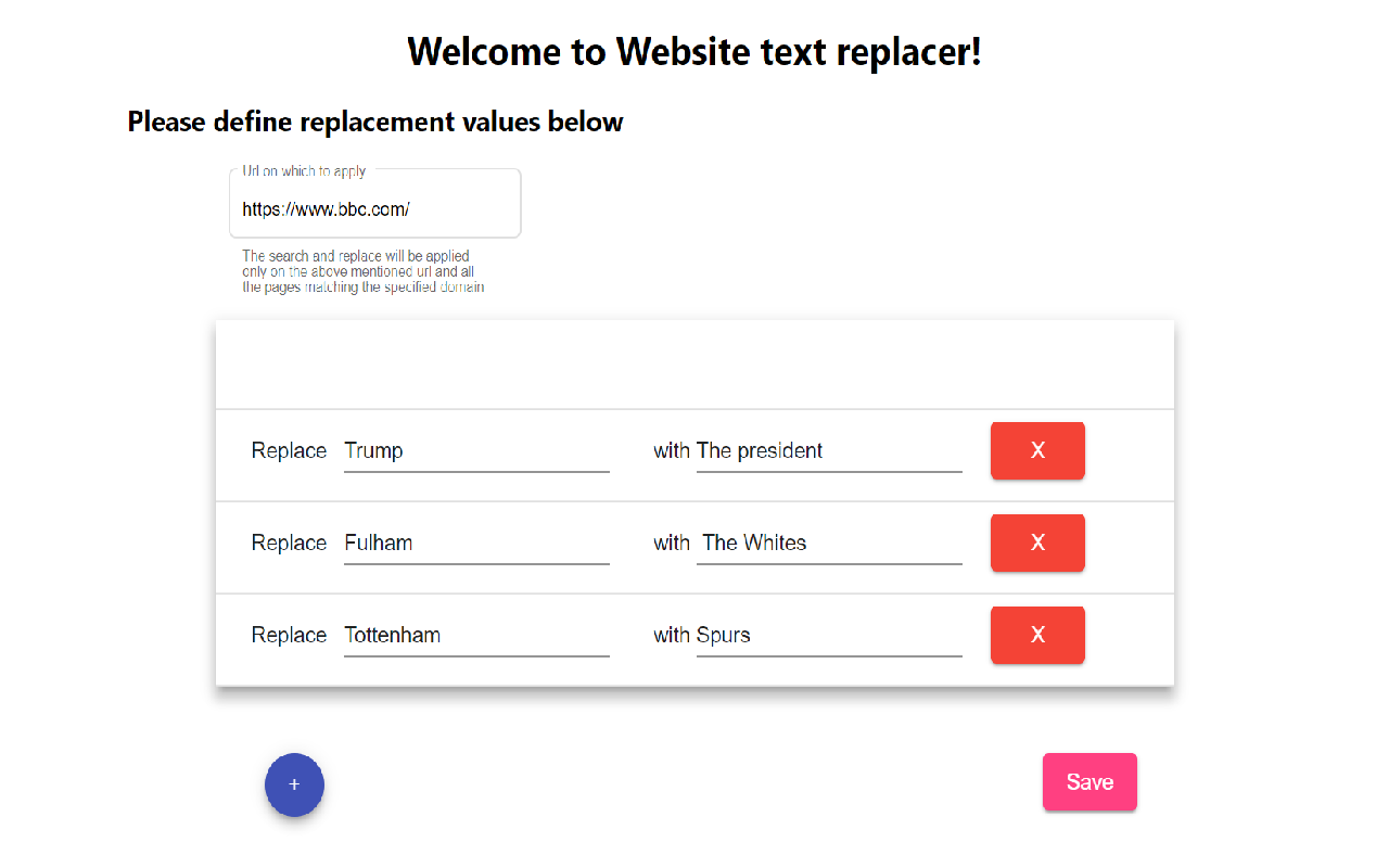 Website text content replacer截图3