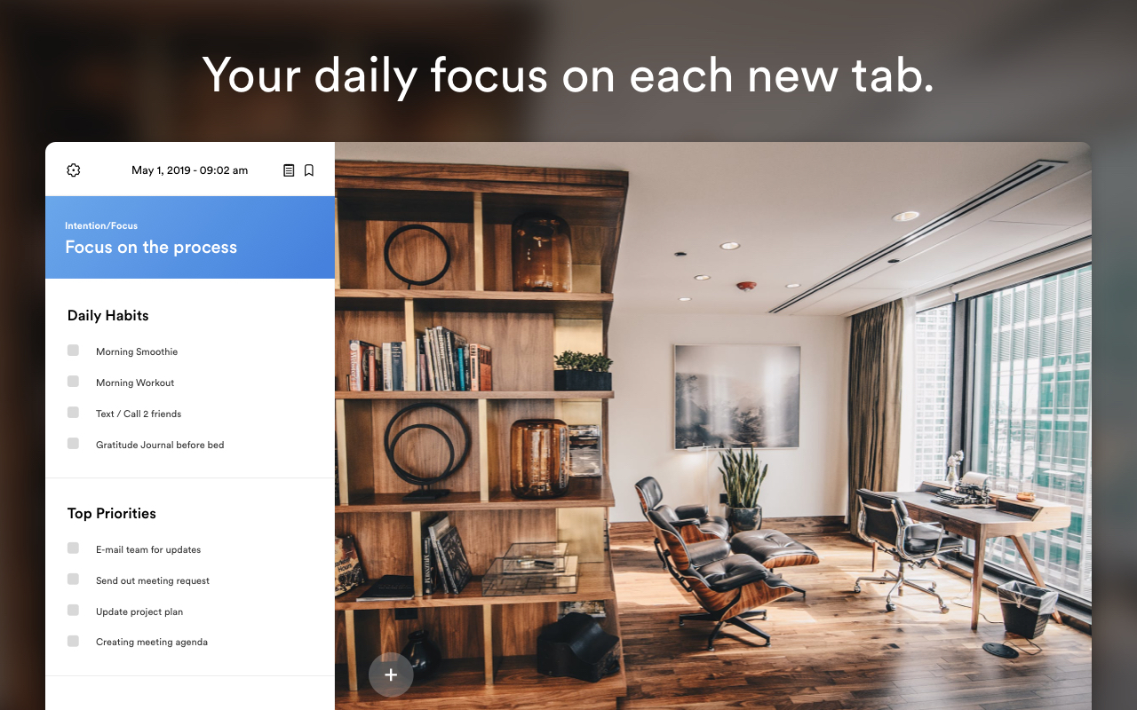 PurposeTab: Your daily focus on each new tab截图2