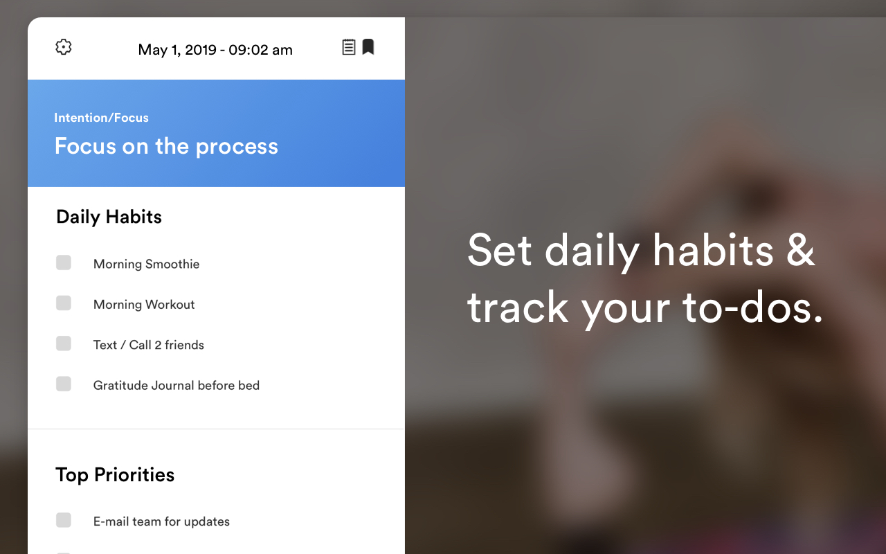 PurposeTab: Your daily focus on each new tab截图3