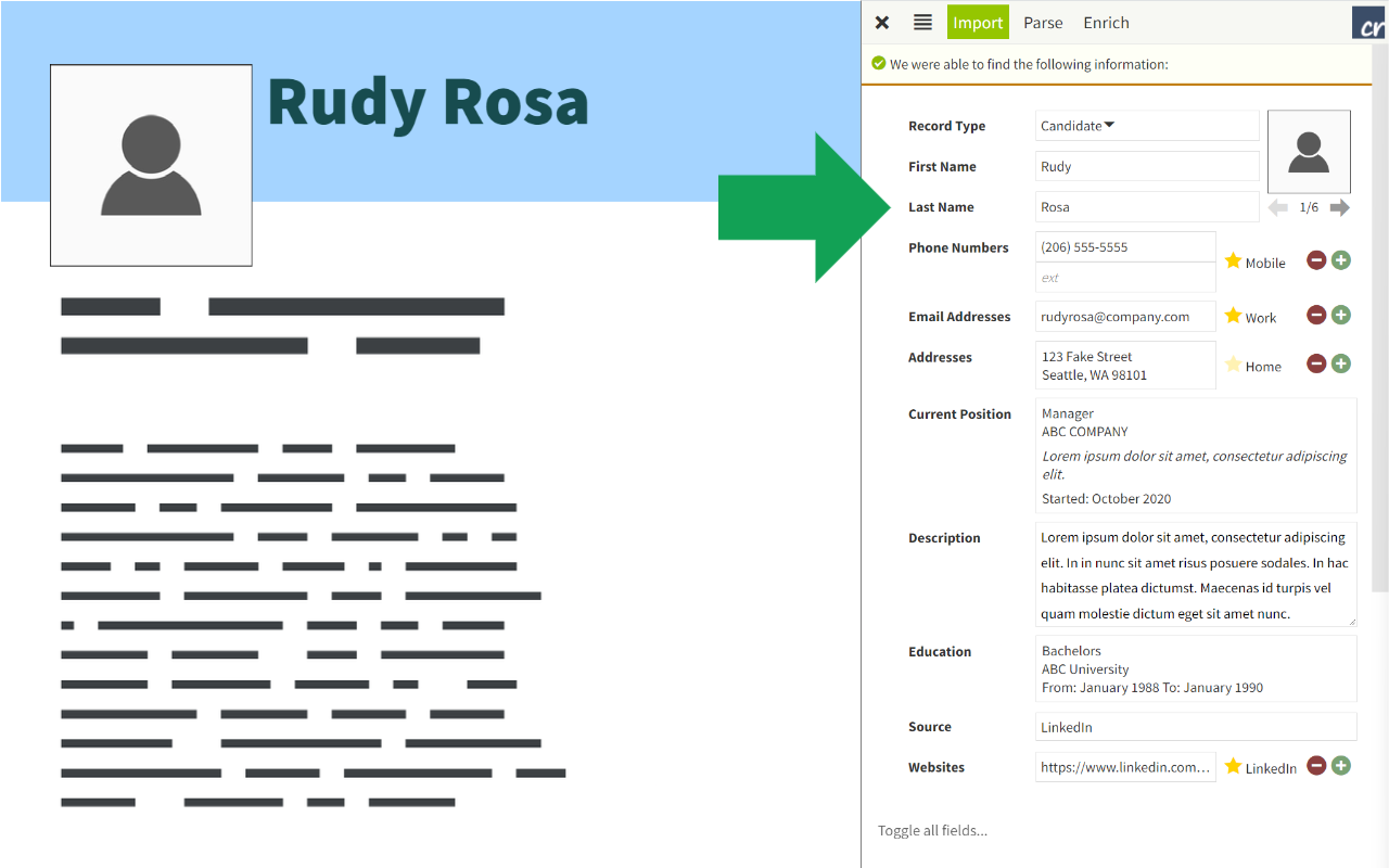 Crelate Talent Chrome Extension截图1