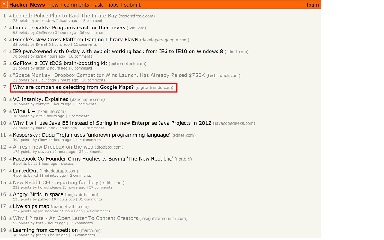 Hacker News New Tab截图1