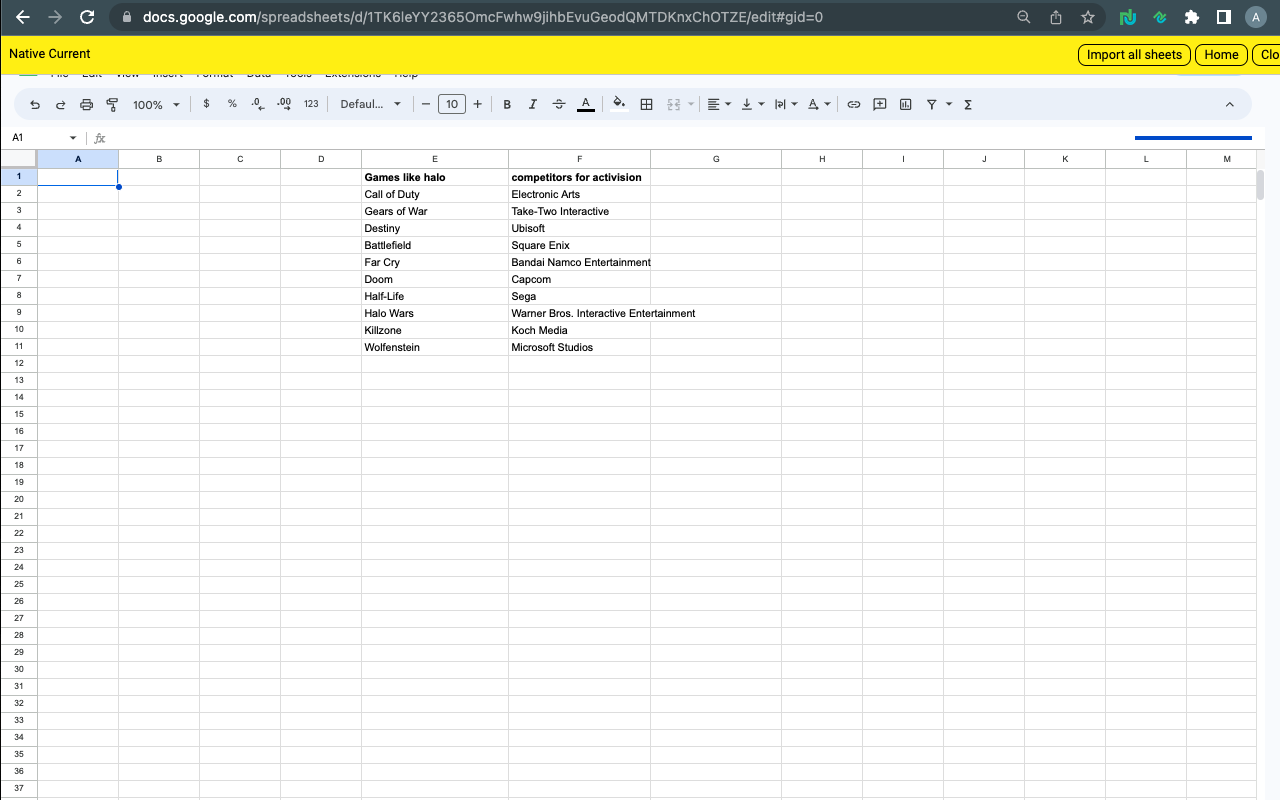 Native Current - Keyword Database截图2