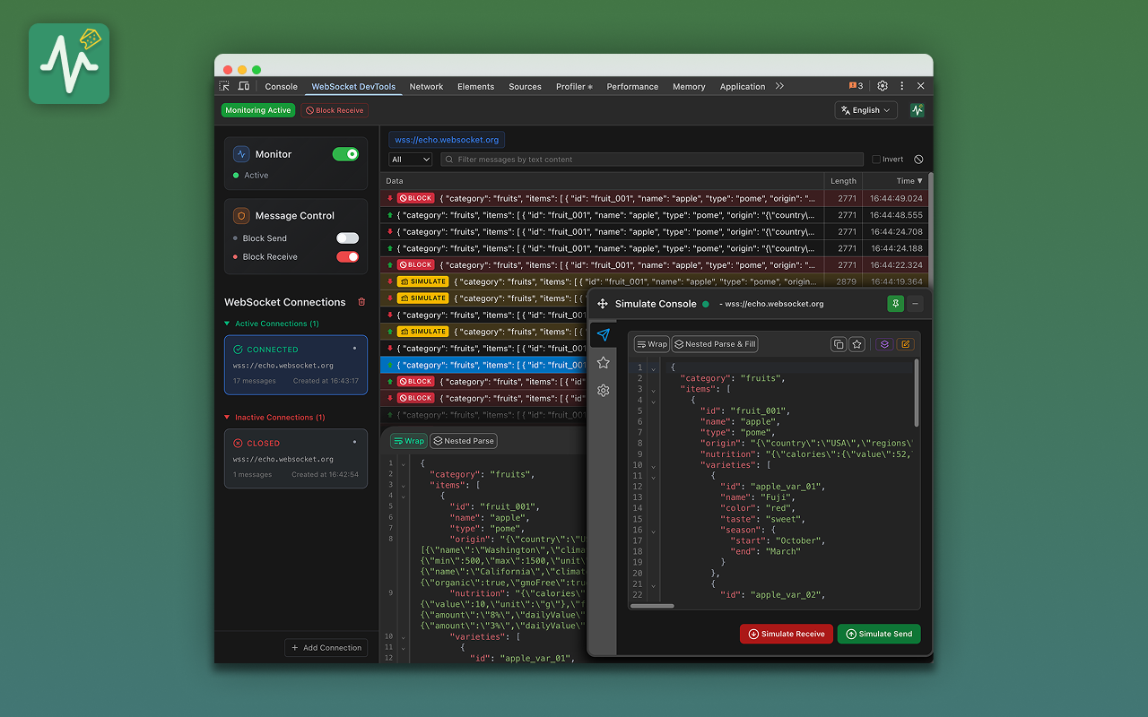 WebSocket DevTools截图1
