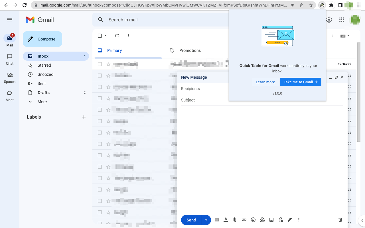 Quick Table for Gmail截图4