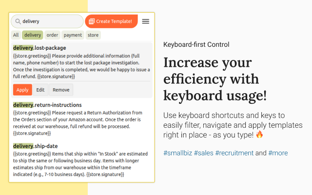 Templify – write messages in 1 click! 🚀截图1