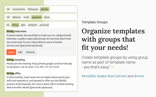 Templify – write messages in 1 click! 🚀截图5