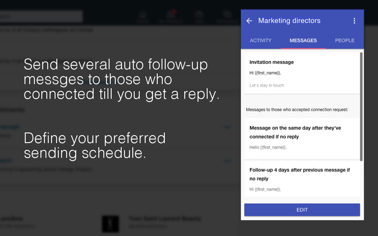 InTouch: LinkedIn auto connections & messages截图3