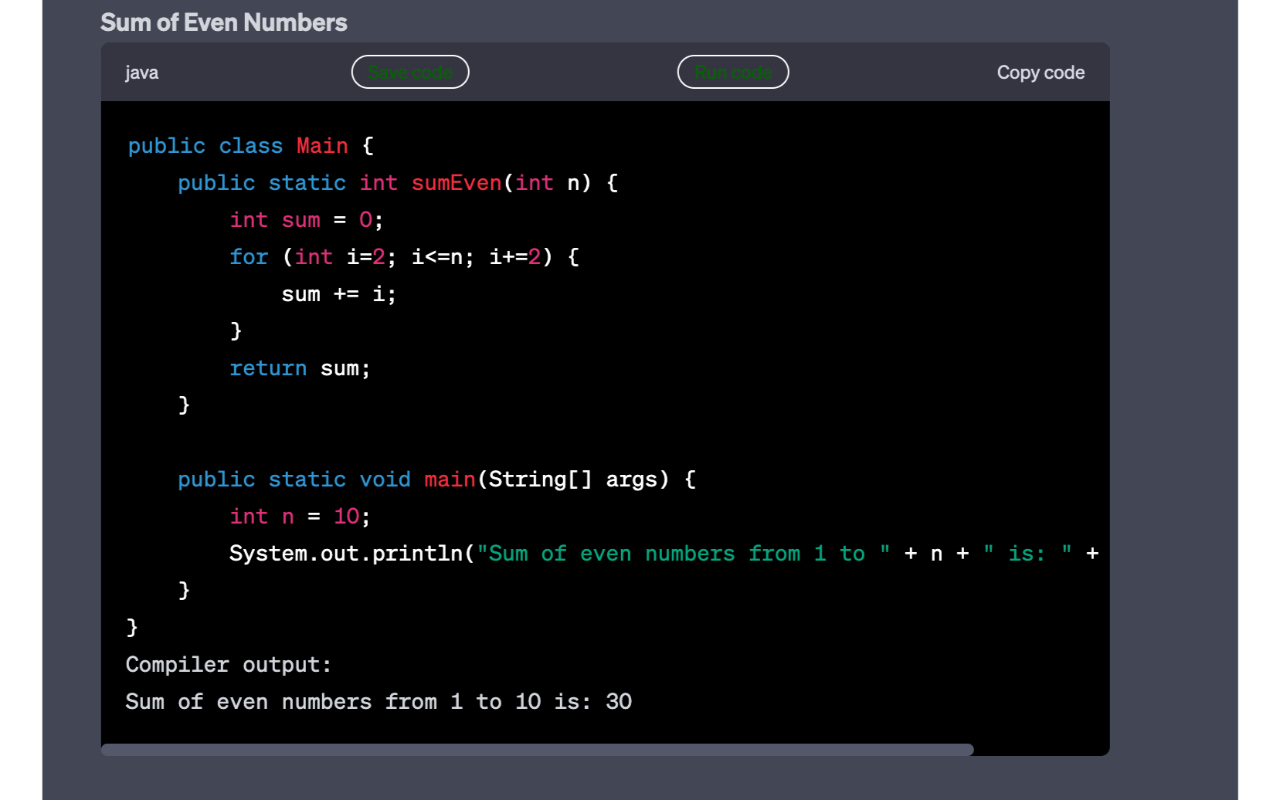 ChatGPT Code Runner截图2