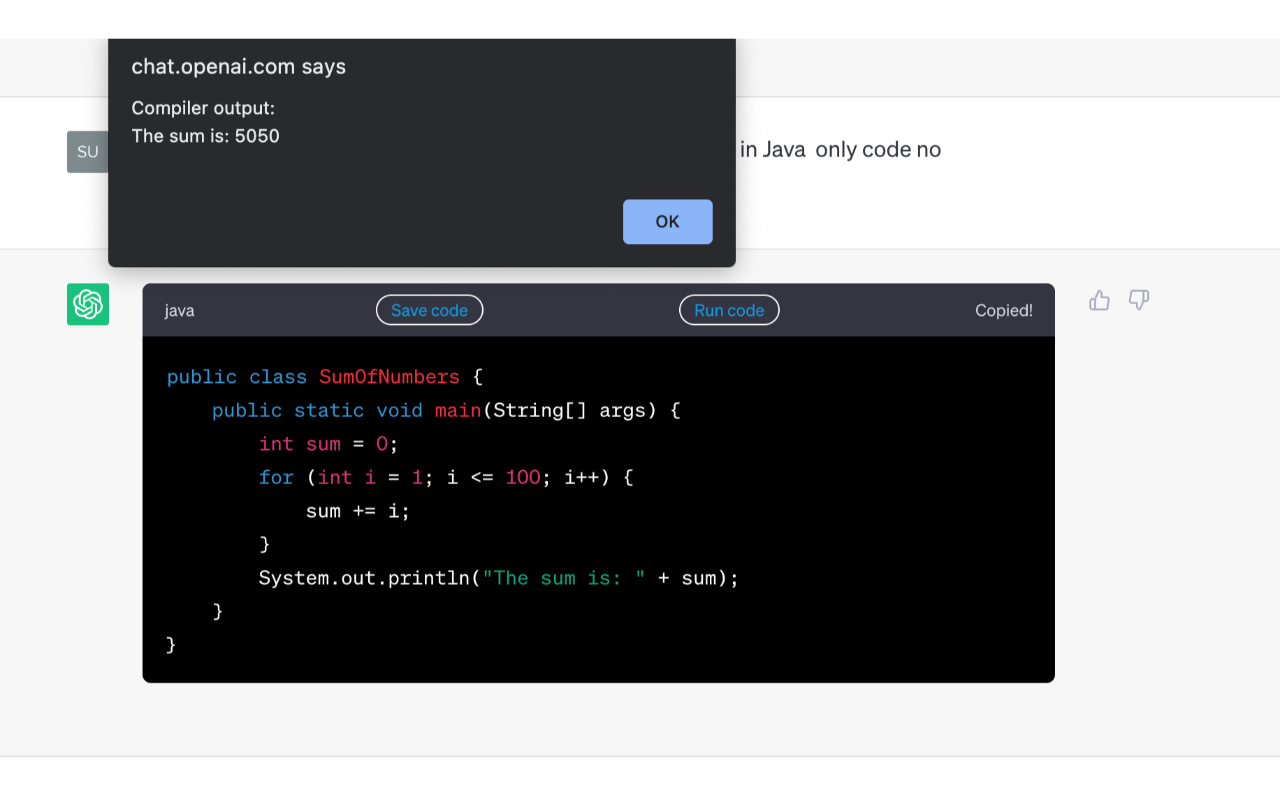 ChatGPT Code Runner截图3