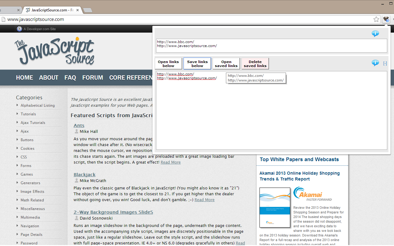 Tab url reader and opener截图1