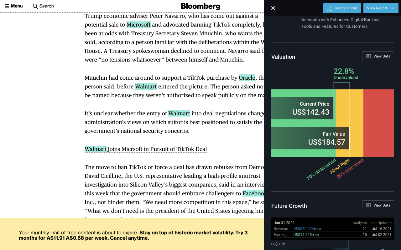 Stock Analysis Overlay (Simply Wall St)截图1