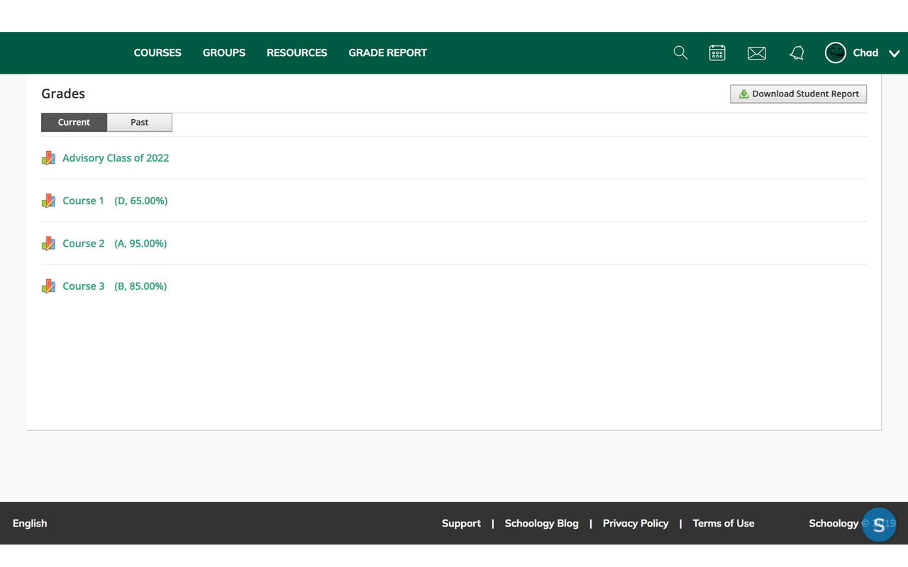 Schoology Grade Displayer截图1