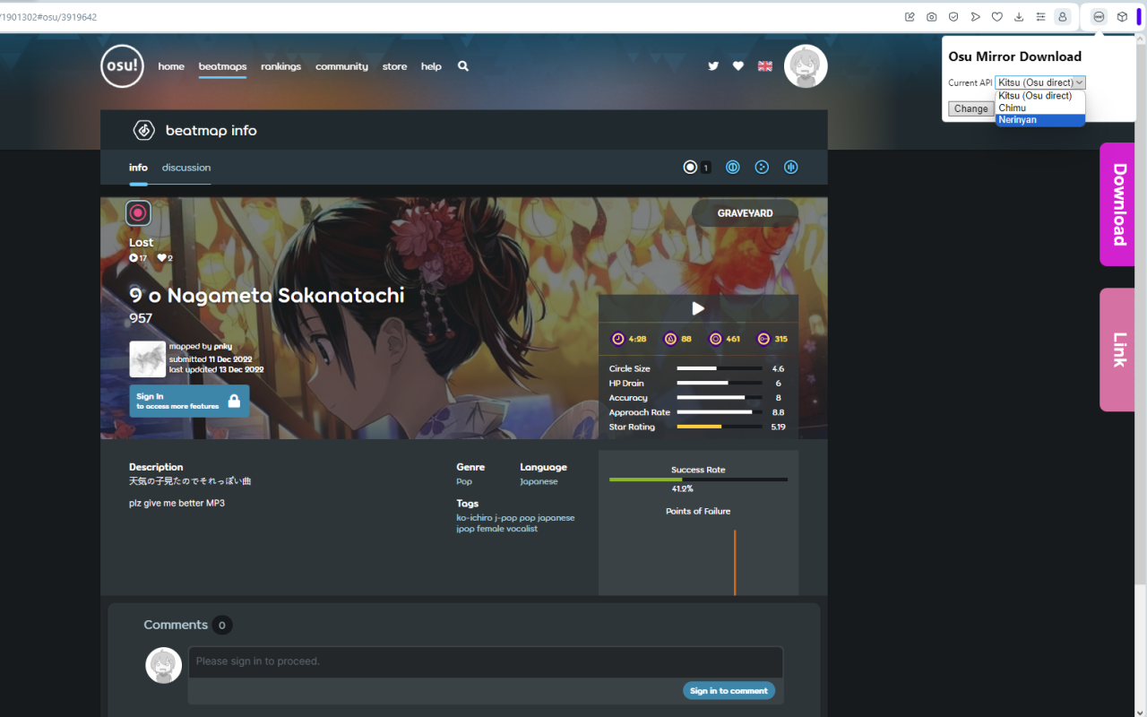 Joak's osu mirror download截图2