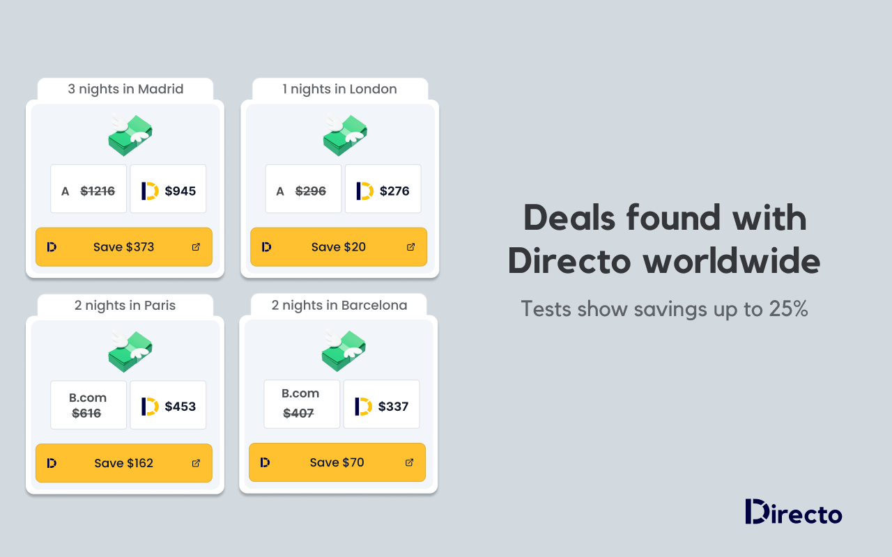 Directo - Travel Deals - Save on Fees截图4