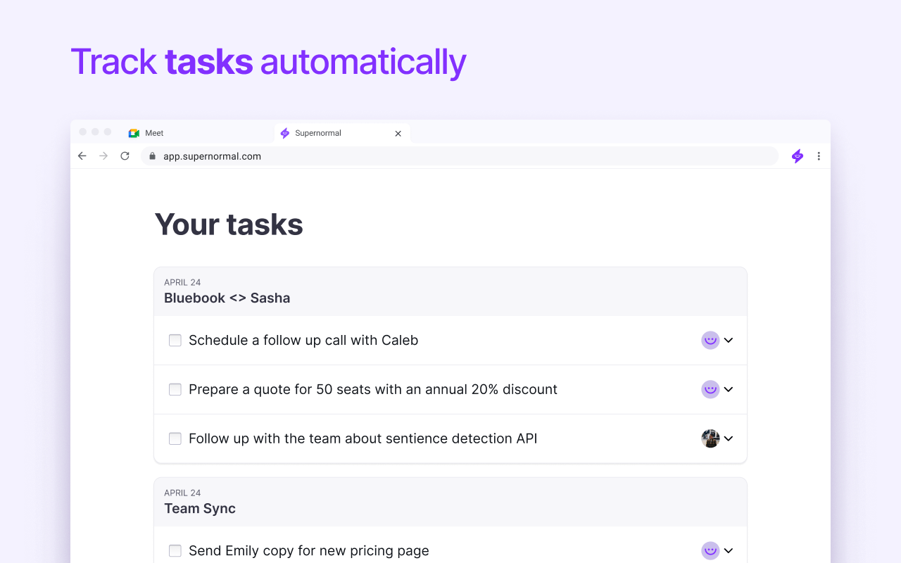 Supernormal: AI Meeting Notes截图1