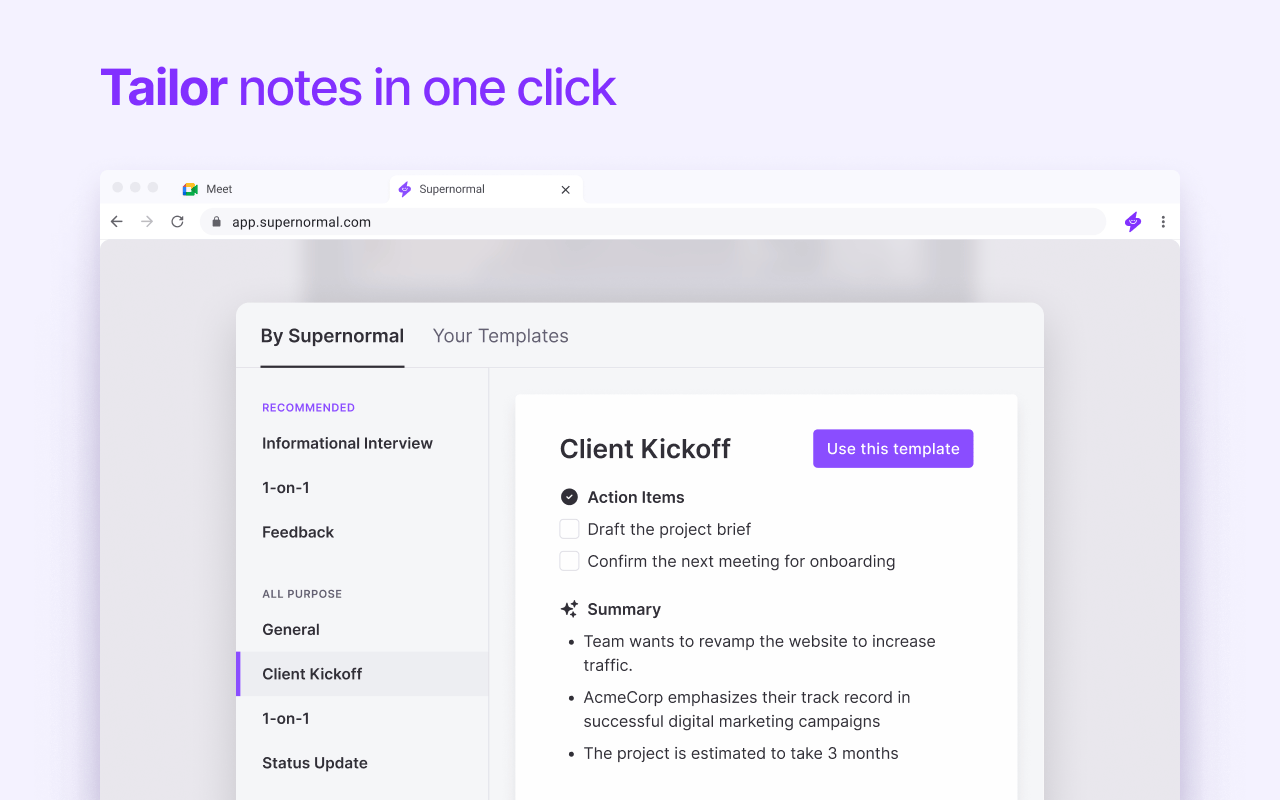 Supernormal: AI Meeting Notes截图5
