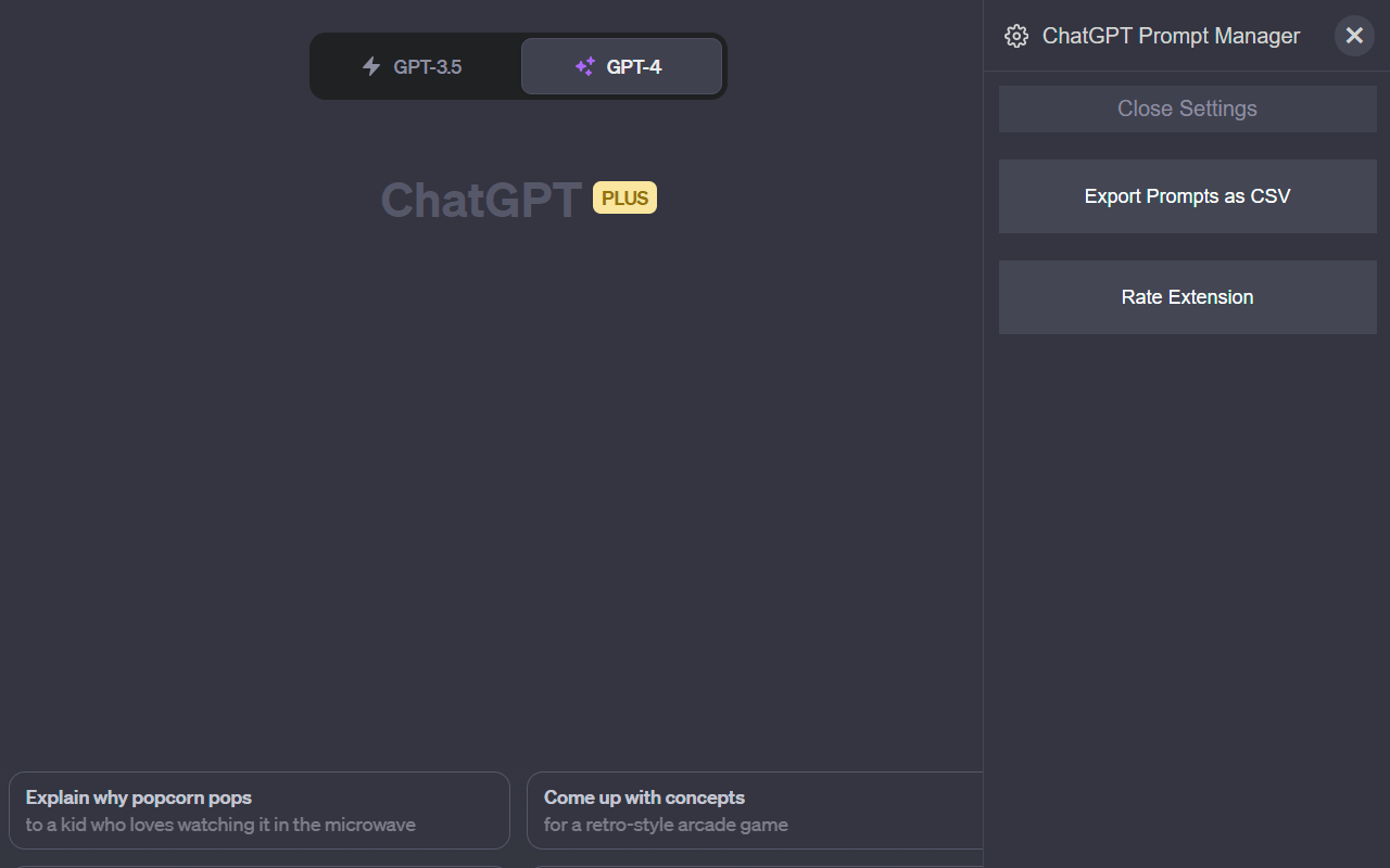 ChatGPT Prompt Manager截图1