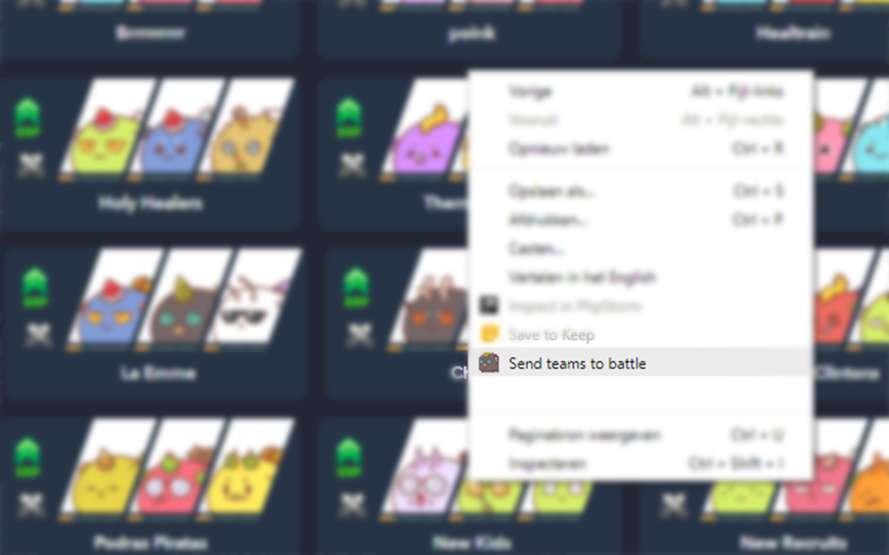 Send Axies To Battle截图1