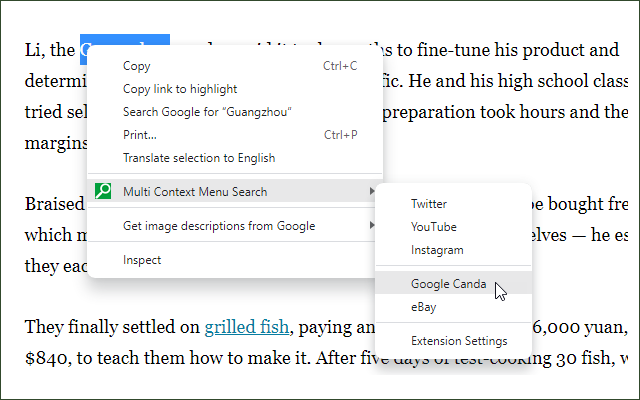 Multi Context Menu Search截图2